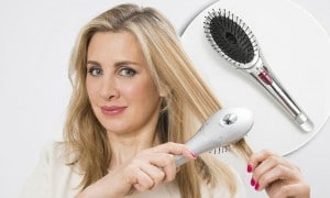 Ionic electric hair brush