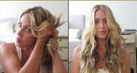 How to get your hair waivy using a flat iron2