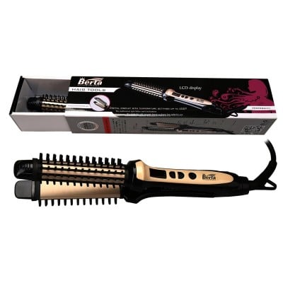 Berta Hot Brush & Hair Curler & Hair Straightener 3 In 1